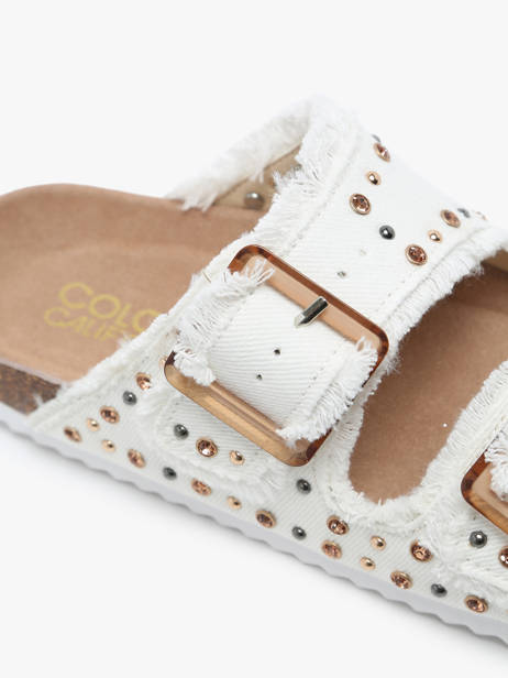 Mules Fusbett Colors of california Blanc women HCBIO406 vue secondaire 1