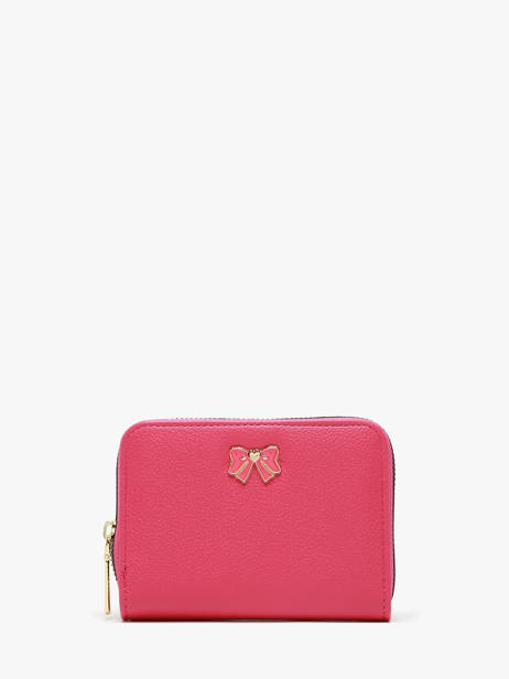 Porte-monnaie Button Miniprix Rouge safiano 78SM2666