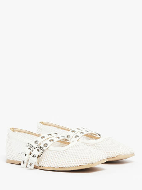 Ballerines Colors of california Blanc accessoires CPATTY07 vue secondaire 2