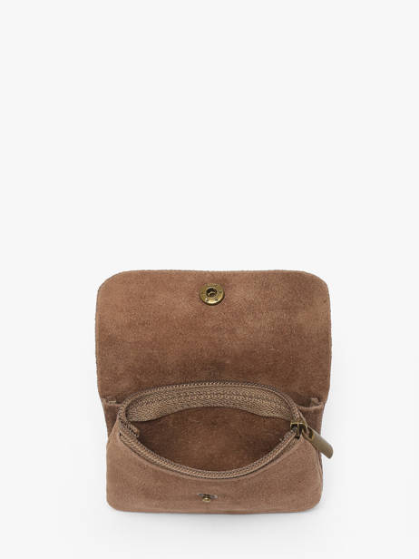 Porte-monnaie Cuir Milano Marron velvet VE23091 vue secondaire 1