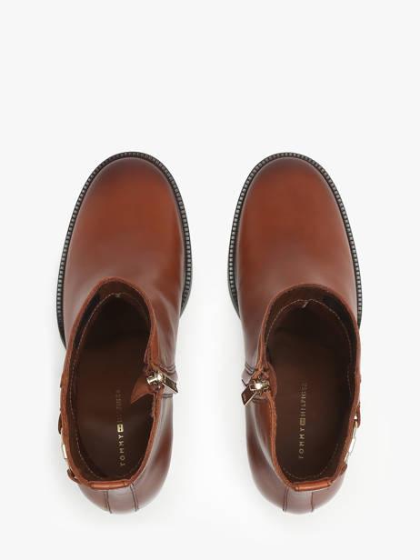 Bottines à Talon En Cuir Tommy hilfiger Marron women 8864GOC vue secondaire 4