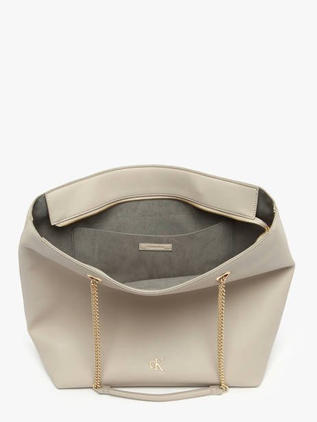 Sac Porté épaule Minimal Mono Calvin klein jeans Beige minimal mono 4F3204G vue secondaire 3
