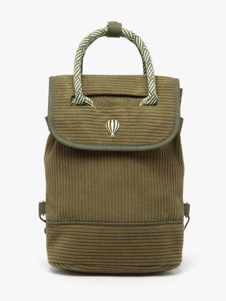 Sac à Dos Le voyage en panier Vert velours AHP241