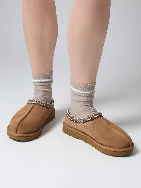 Chaussons En Cuir Ugg Marron women 1174470 vue secondaire 1