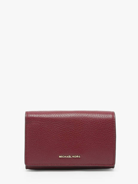 Portefeuille Cuir Michael kors Rouge jet set T5GJ6D9L