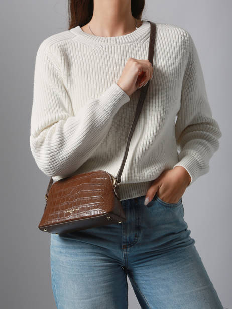 Sac Bandoulière Exo Cuir Lancaster Marron exo 113 vue secondaire 1