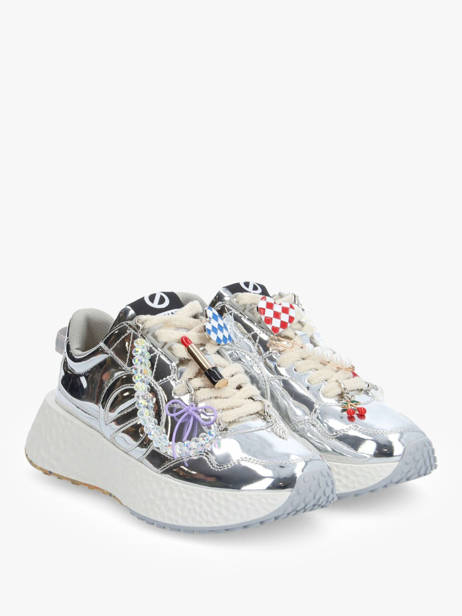 Sneakers Carter Jogger En Cuir No name Argent women VEMI01AL vue secondaire 2