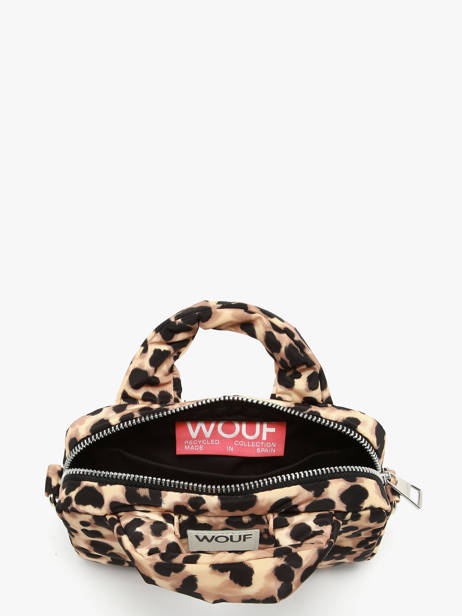 Sac Bandoulière Feline Polyester Recyclé Wouf Marron feline BM250020 vue secondaire 3