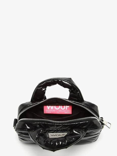 Sac Bandoulière Glossy Polyester Recyclé Wouf Noir glossy BM250023 vue secondaire 3