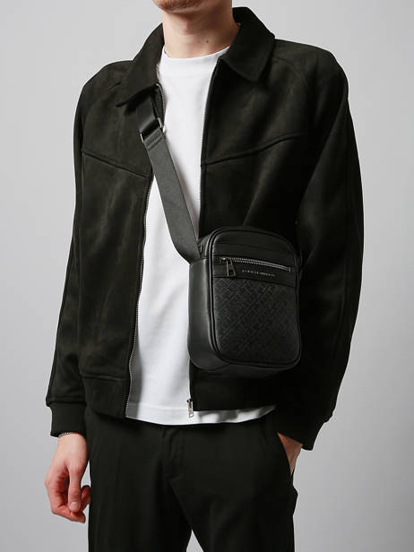 Sac Bandoulière Monogram Tommy hilfiger Noir monogram AM13493 vue secondaire 1