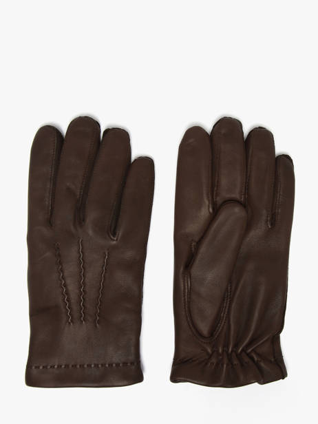 Gants Homme En Cuir Avec Doublure En Laine Omega Marron men gloves L