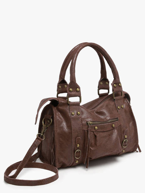 Sac Porté Main Spazzolato Cuir Milano Marron spazzolato SP24094 vue secondaire 2