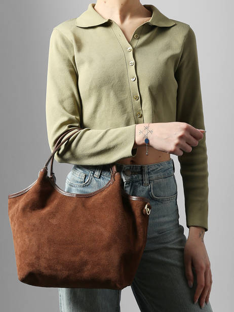 Sac Porté épaule Velvet Caviar Cuir Milano Marron velvet caviar VC241111 vue secondaire 1