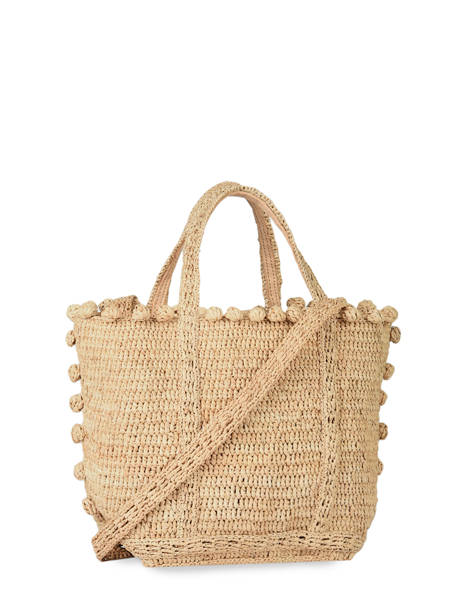 Sac à Main Le Cabas Raphia Pompon Vanessa bruno Beige cabas raphia 75V40435 vue secondaire 5